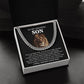 Lion Necklace Gift for Son from Mom – Loving Message Card in Gift Box