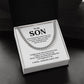 Cuban Chain Necklace Gift for Son – I Will Always Love You Message Card