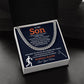 Baseball Necklace Gift for Son from Mom – Proud No.1 Fan Message Card