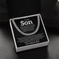 Gift Necklace for Son from Mom and Dad – Sentimental Message Card
