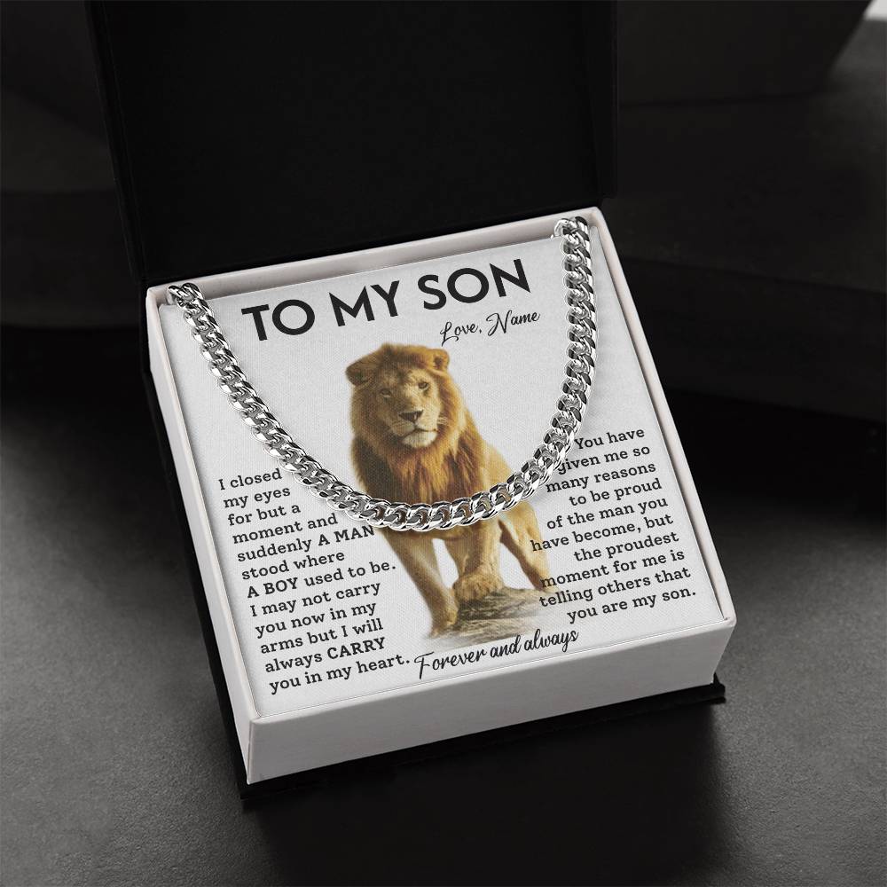 To My Son, A Cuban Chain Gift To Celebrate