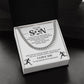 Soccer Necklace Gift for Son – Motivational Message Card for Players