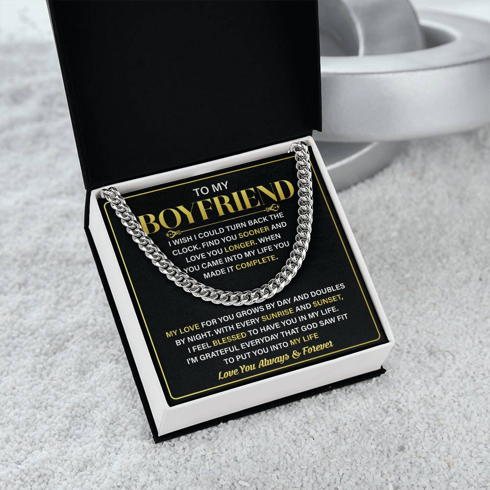 Romantic Boyfriend Necklace Gift with Message Card