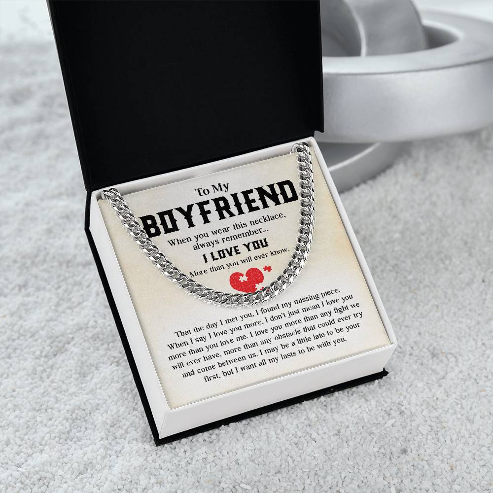 Romantic Cuban Chain Necklace Gift with Gift Box