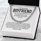 Romantic Boyfriend Cuban Chain Gift with Message Card