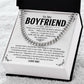 Romantic Cuban Chain Necklace Gift for Boyfriend with Box