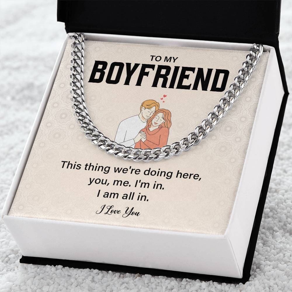 Cute Boyfriend Necklace Gift from Girlfriend – with Gift Box