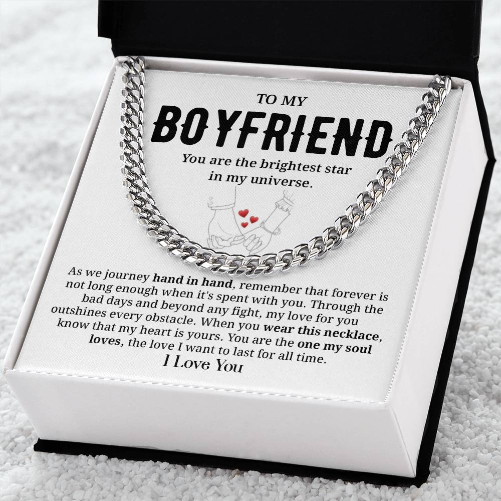 Boyfriend Necklace Gift – Brightest Star Message Card