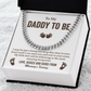 Daddy to Be Cuban Chain Gift From Baby Bump with Message Card