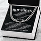 Boyfriend Cuban Chain Gift with Message Card