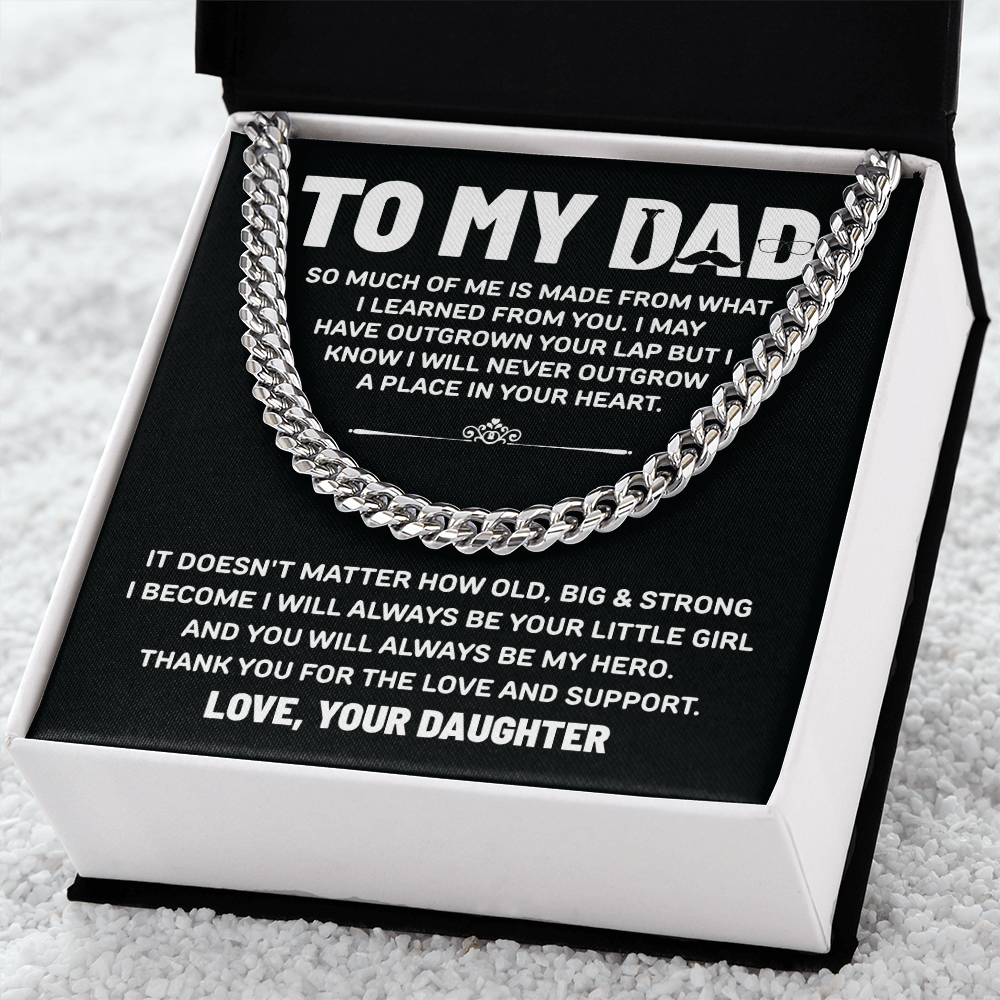 Gift for Dad from Elder Daughter with Sentimental Message Card