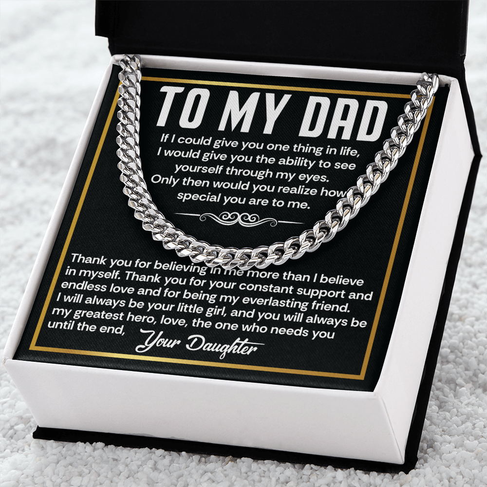 Dad Chain Gift from Favorite Daughter with Sentimental Card