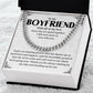 Cuban Chain Necklace Gift for Boyfriend with Message