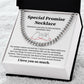 Special Promise Cuban Necklace Gift Special Romantic Gift Unique Gift For Men Emotional Love Jewelry Thoughtful Boyfriend Gift Unique Cuban Chain Gift Meaningful Love Necklace Perfect Boyfriend Gift Valentine Day Gift Anniversary Gift For Him Special Gift