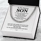 Gift for Son Cuban Chain Necklace with Message Card