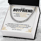 Romantic Cuban Chain for Boyfriend with Gift Box