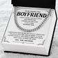 Cuban Chain Gift for Boyfriend with Message Card