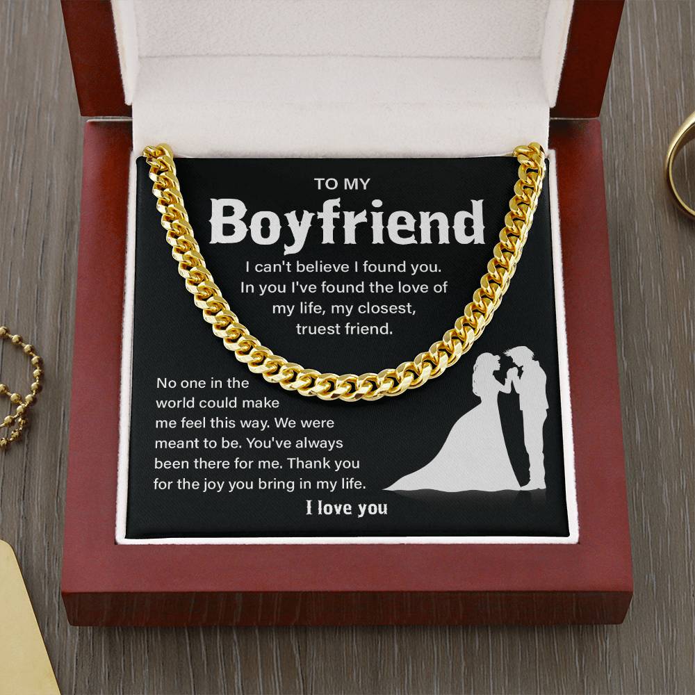 Boyfriend Cuban Necklace Gift – Meant to Be Card Box