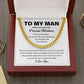 To My Man Promise Necklace – Husband or Boyfriend Message Gift