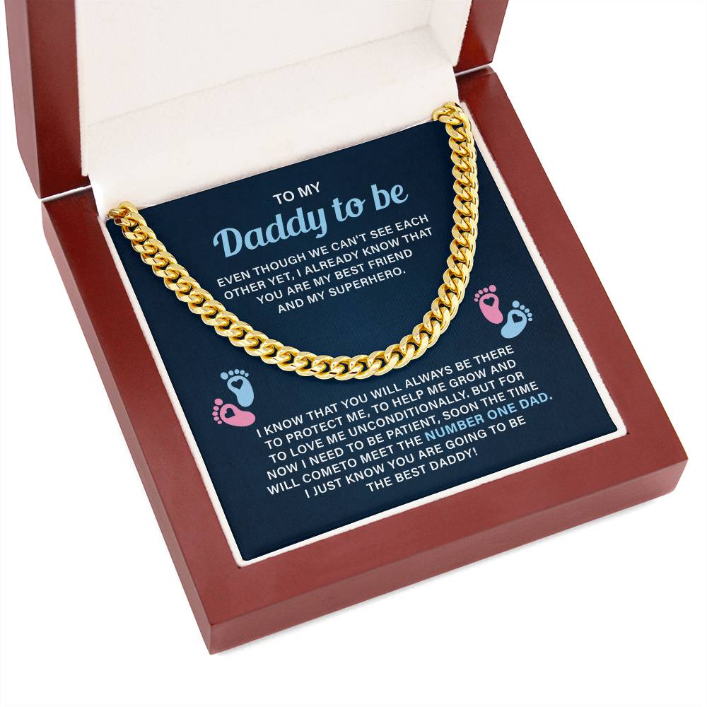 Daddy To Be Necklace Gift From Bump With Message Card