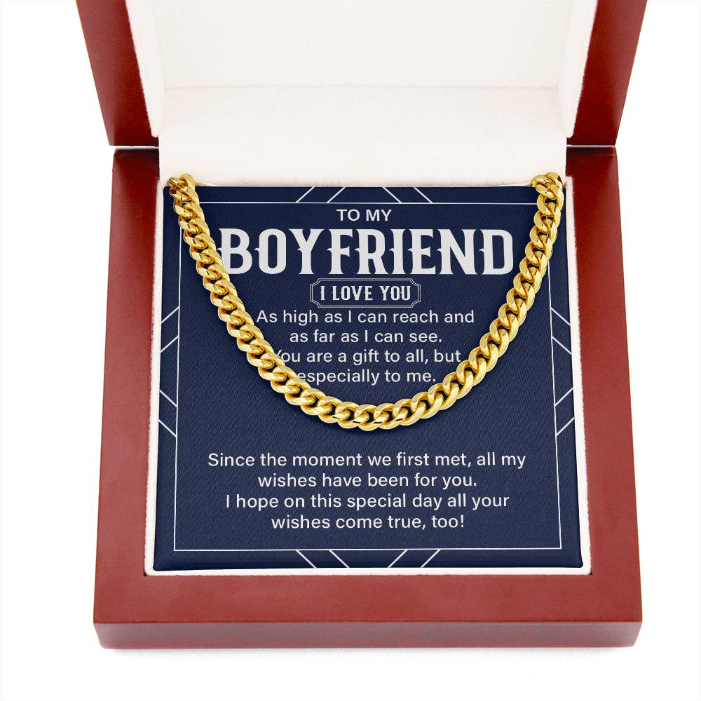 Boyfriend Birthday Necklace Gift – with Message Card