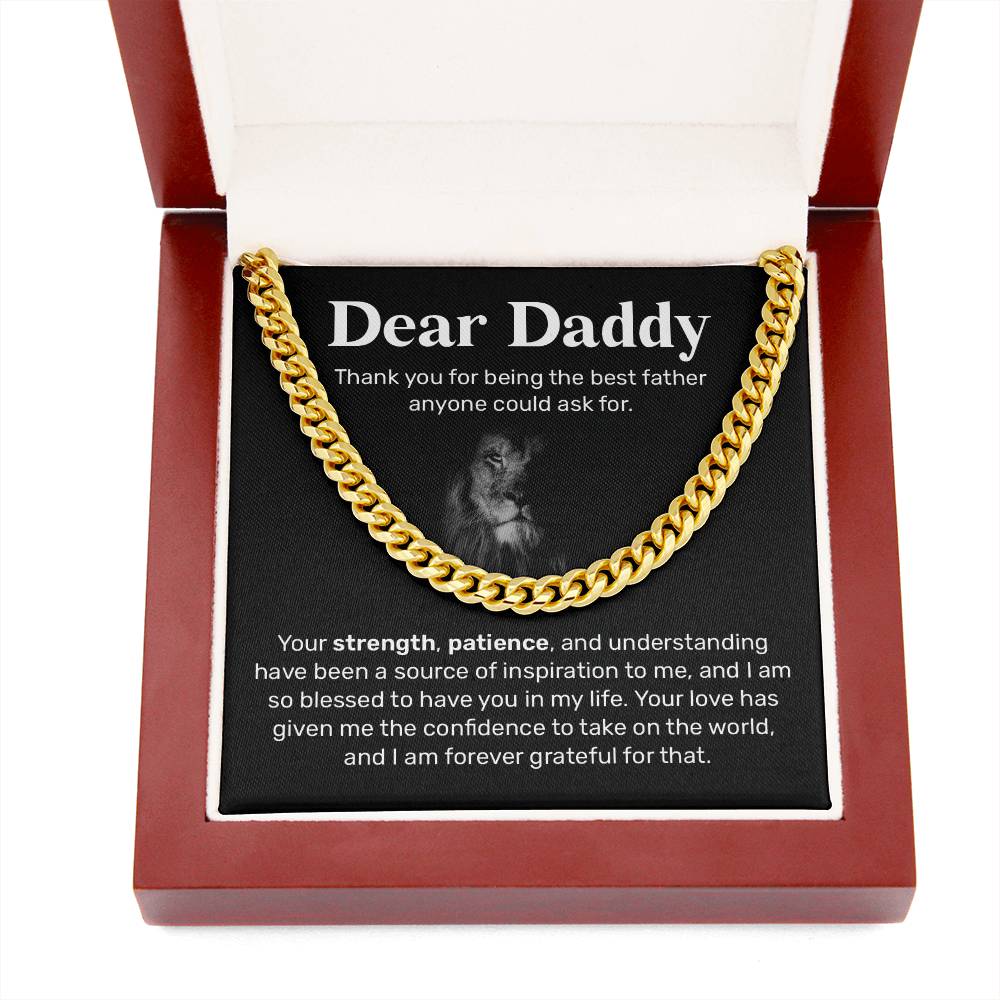 Necklace For Dad From Daughter With Message Card