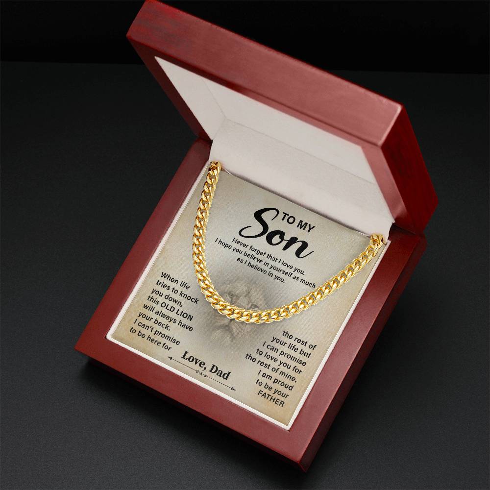 To My Son Never Forget That I Love You - Necklace Gift For Birthday Valentine's Day With Heartfelt Message