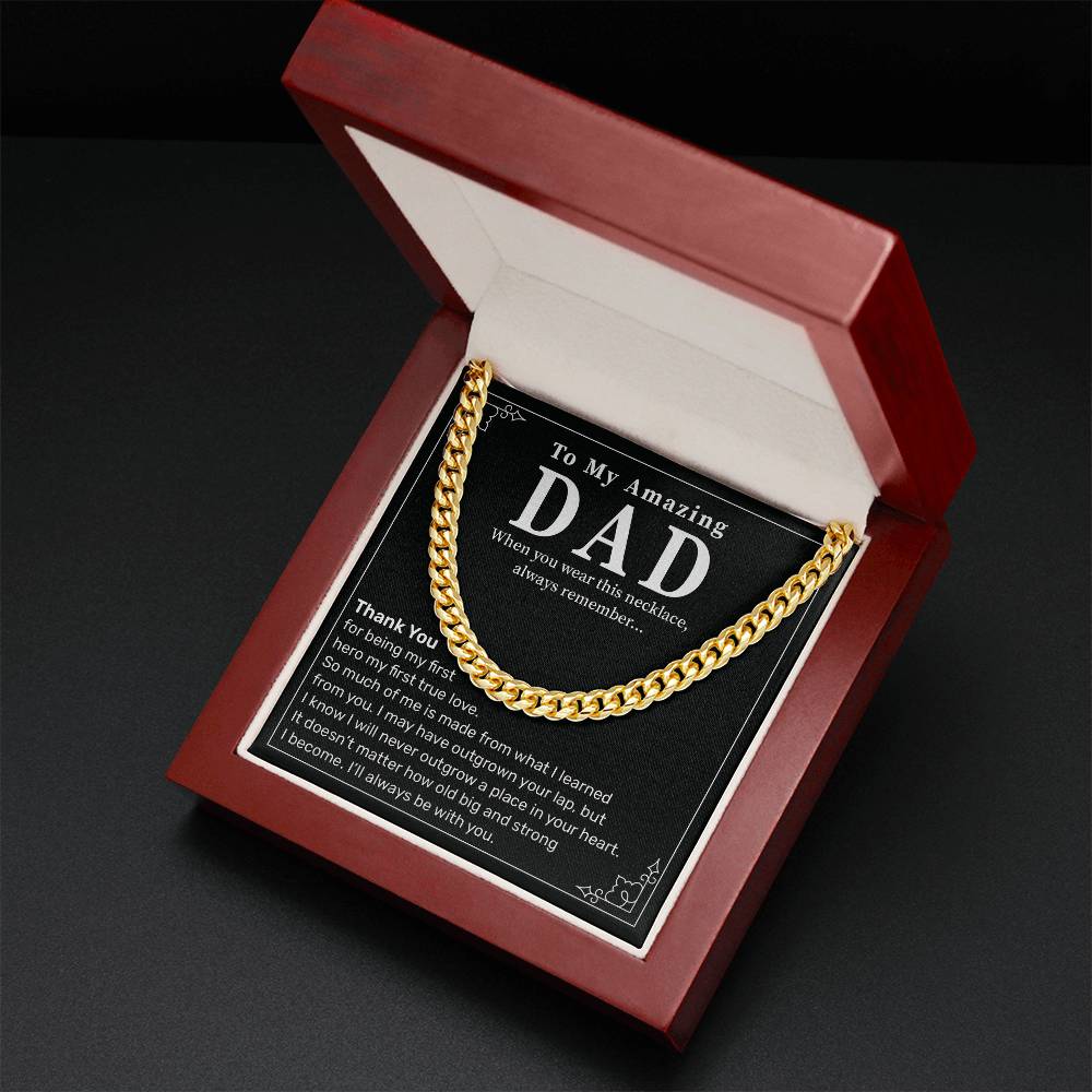 Dad Necklace Gift from Daughter with Emotional Message