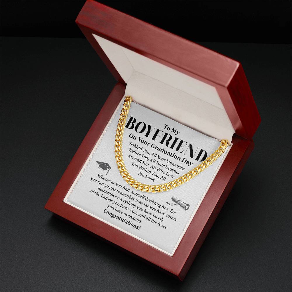 To My Boyfriend Graduation Necklace – Inspirational Gift
