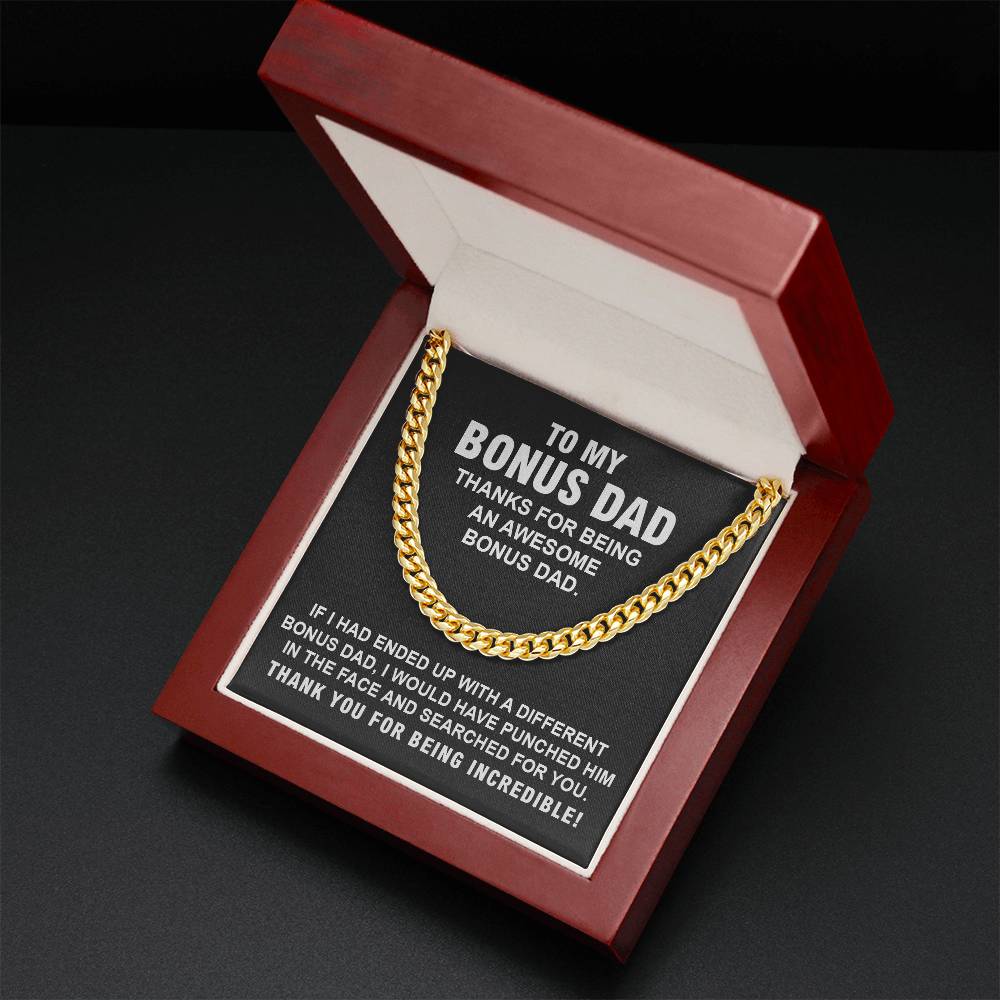 Funny Bonus Dad Gifts - Cuban Chain With Message Card