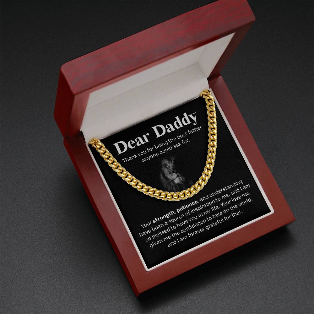 Necklace For Dad From Daughter With Message Card