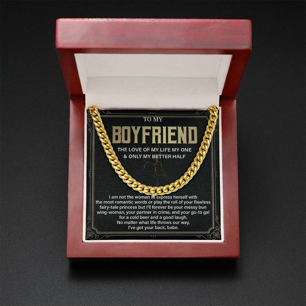 Boyfriend Cuban Chain Necklace – Funny Love Gift Box