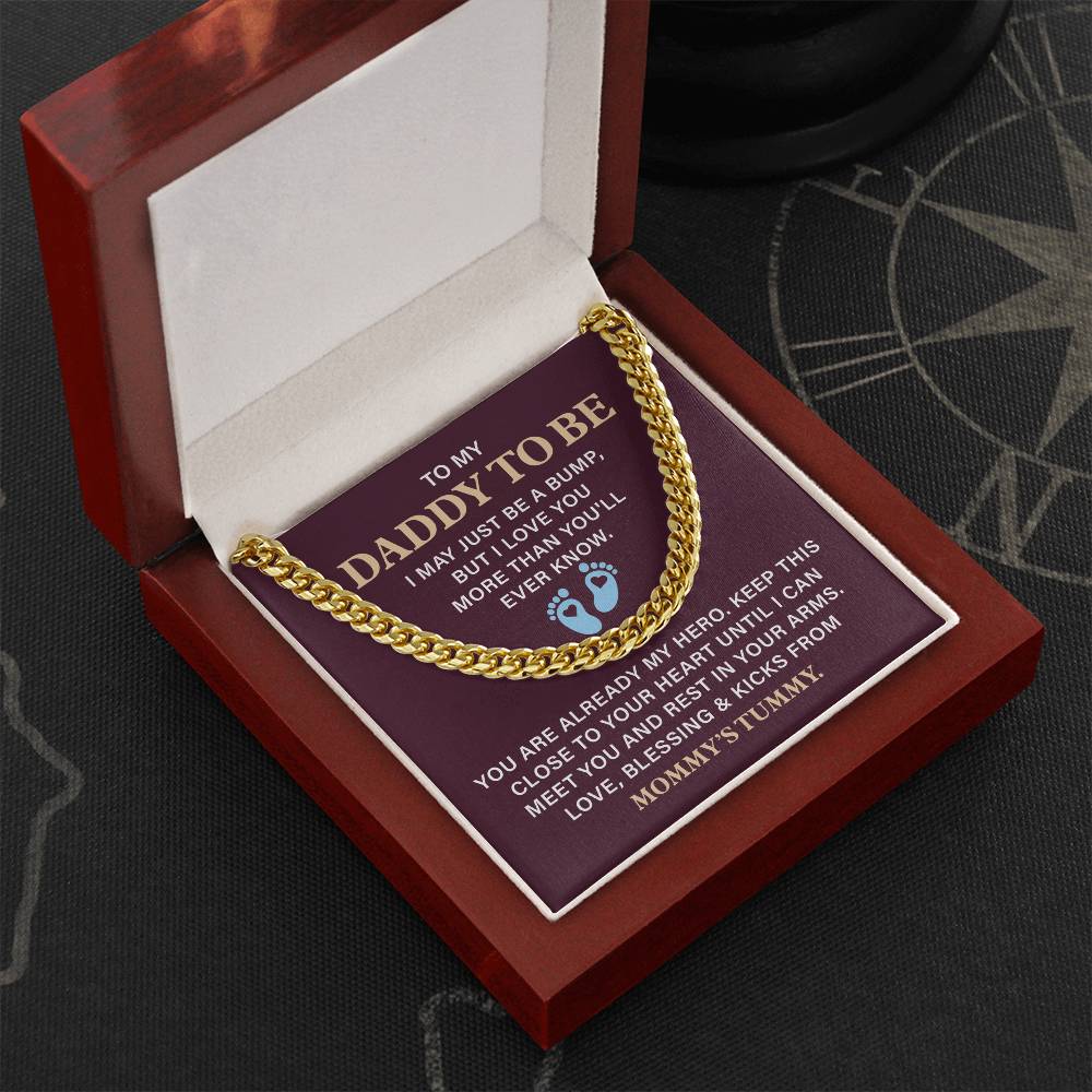 Daddy To Be Necklace Gift From Baby With Message Card