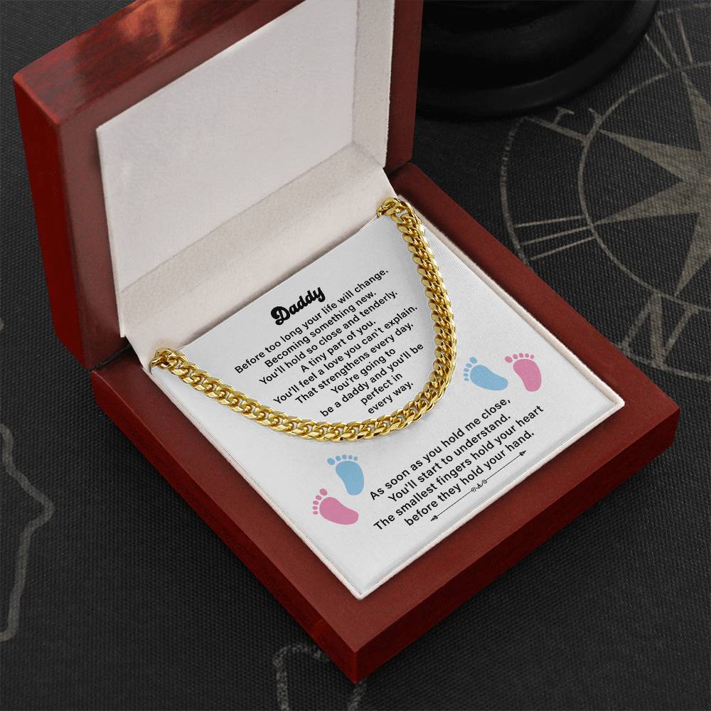 Necklace Gift for Expecting Father With Message Card