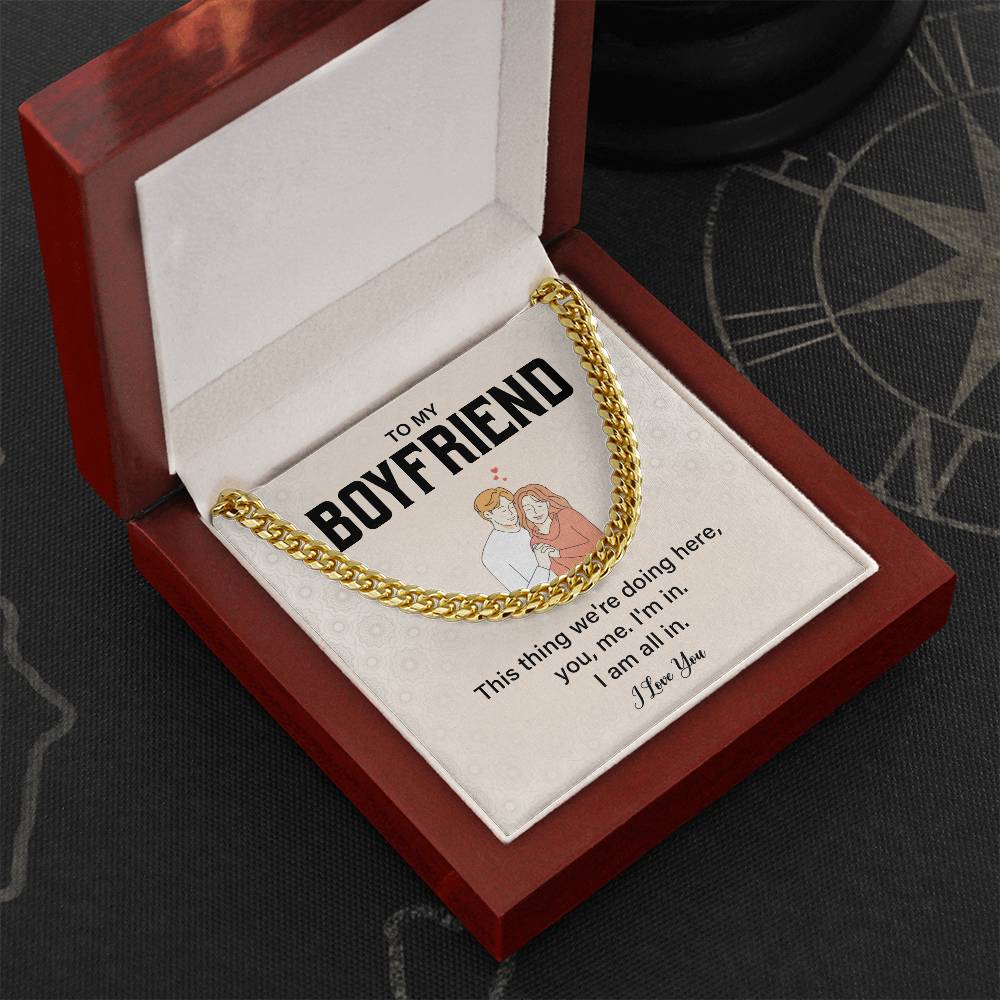 Cute Boyfriend Necklace Gift from Girlfriend – with Gift Box