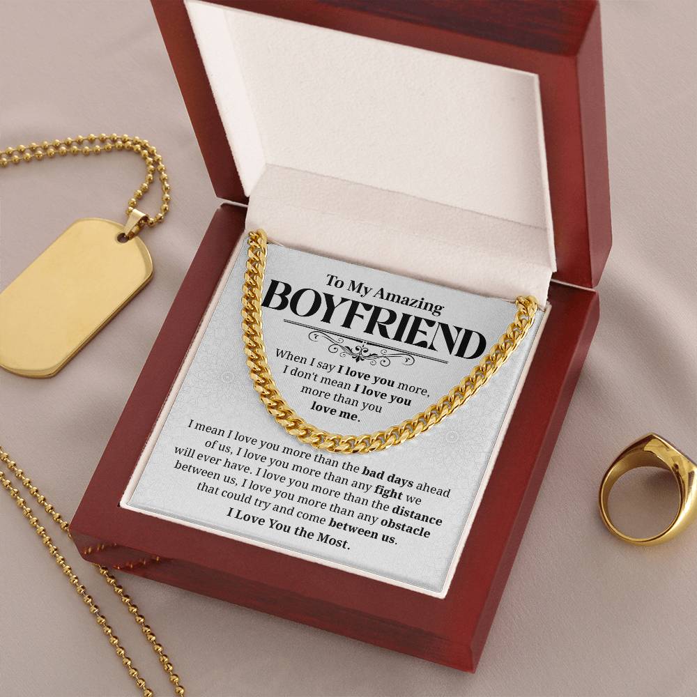 I Love You More Boyfriend Gift – Message Card & Box