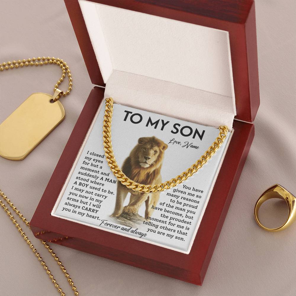 To My Son, A Cuban Chain Gift To Celebrate