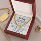 Dad Necklace Gift From Baby Bump With Lovely Message Card