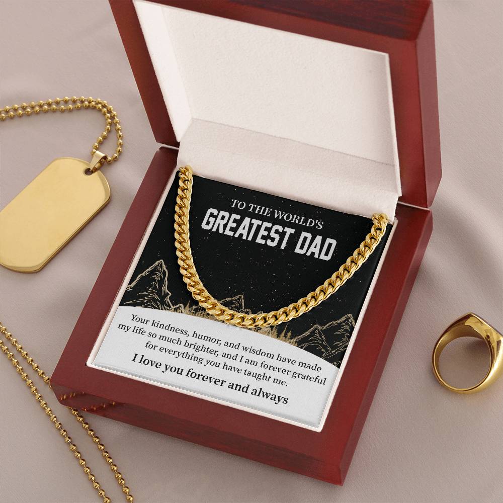 To The World's Greatest Dad with Gratitude Message Card