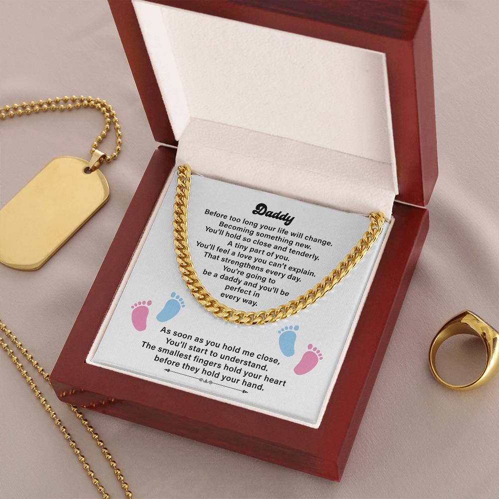 Necklace Gift for Expecting Father With Message Card