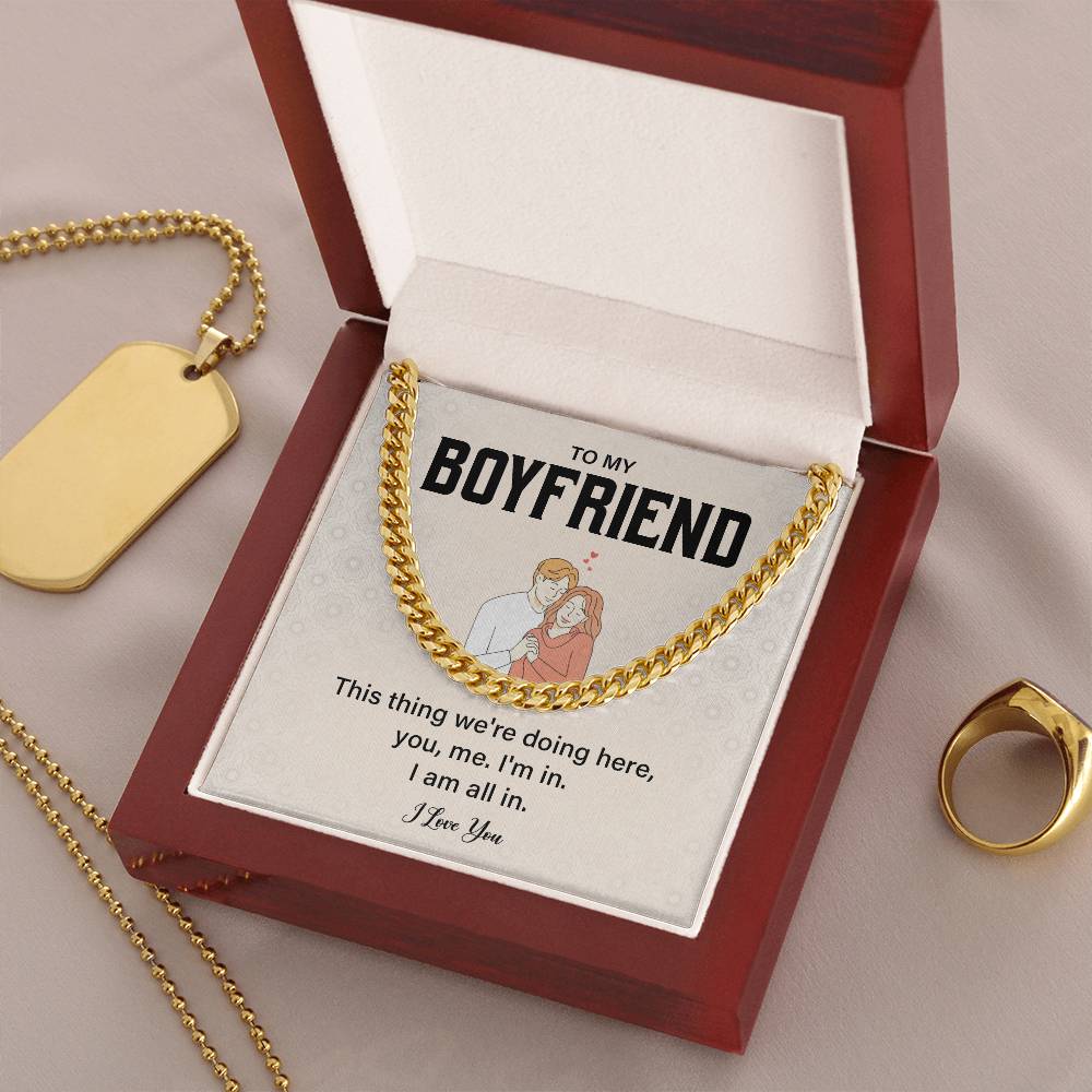 Cute Boyfriend Necklace Gift from Girlfriend – with Gift Box