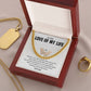 Boyfriend Cuban Chain, Gift With Love Of My Life Message Card