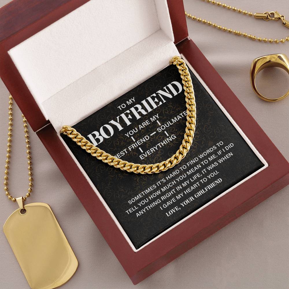 Boyfriend Cuban Chain Gift – Soulmate Card Box