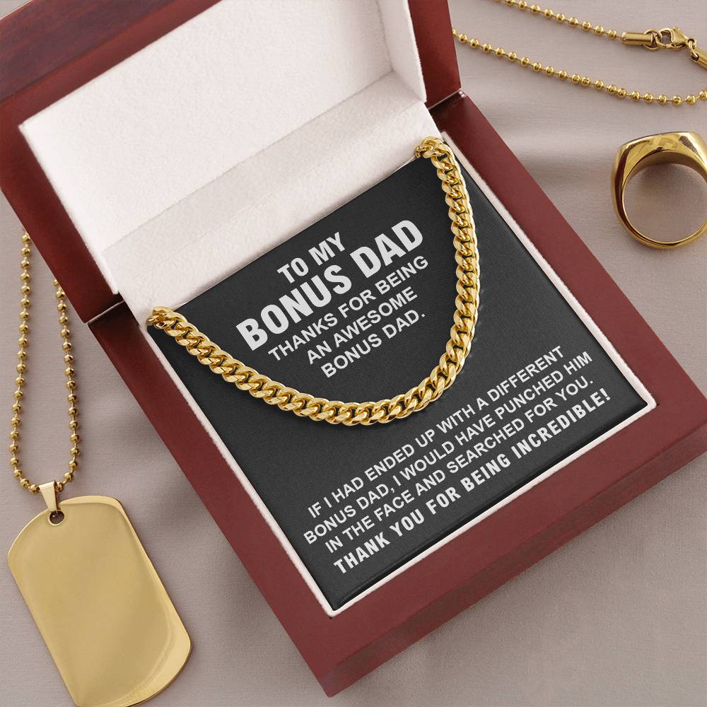 Funny Bonus Dad Gifts - Cuban Chain With Message Card