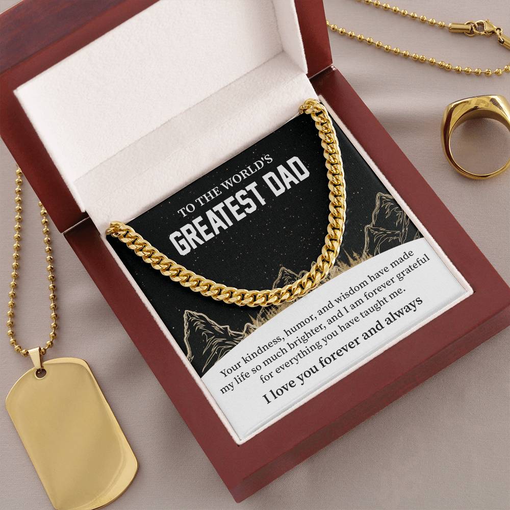 To The World's Greatest Dad with Gratitude Message Card