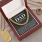 Stepped Up Dad Cuban Link Chain Gift – Bonus Dad Necklace
