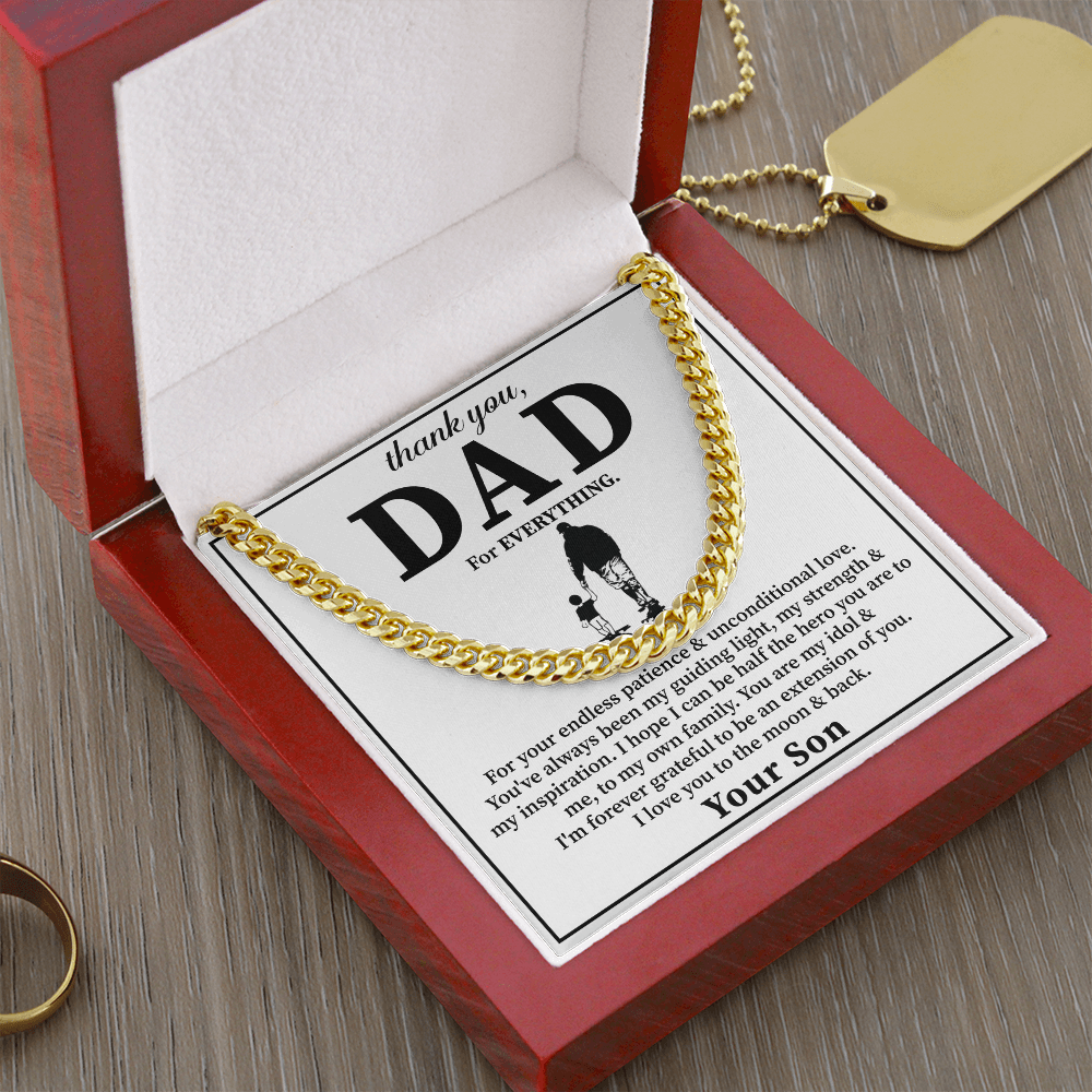 Thank You Gift for Dad from Son with Message Card