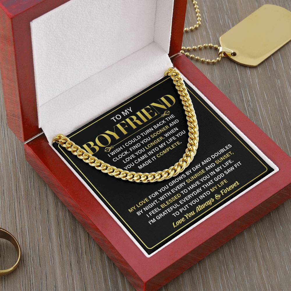Romantic Boyfriend Necklace Gift with Message Card