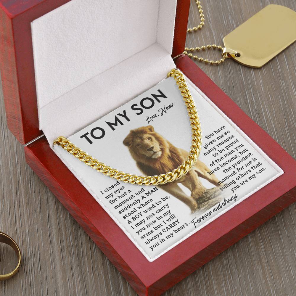 To My Son, A Cuban Chain Gift To Celebrate