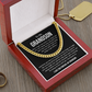 To My Grandson Cuban Link Chain Inspirational Gift from Grandma or Grandpa, Motivational Necklace for Him